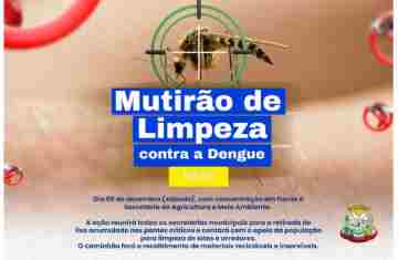 Guaraniaçu - Secretaria Municipal de Saúde anuncia Mutirão de Limpeza contra a Dengue